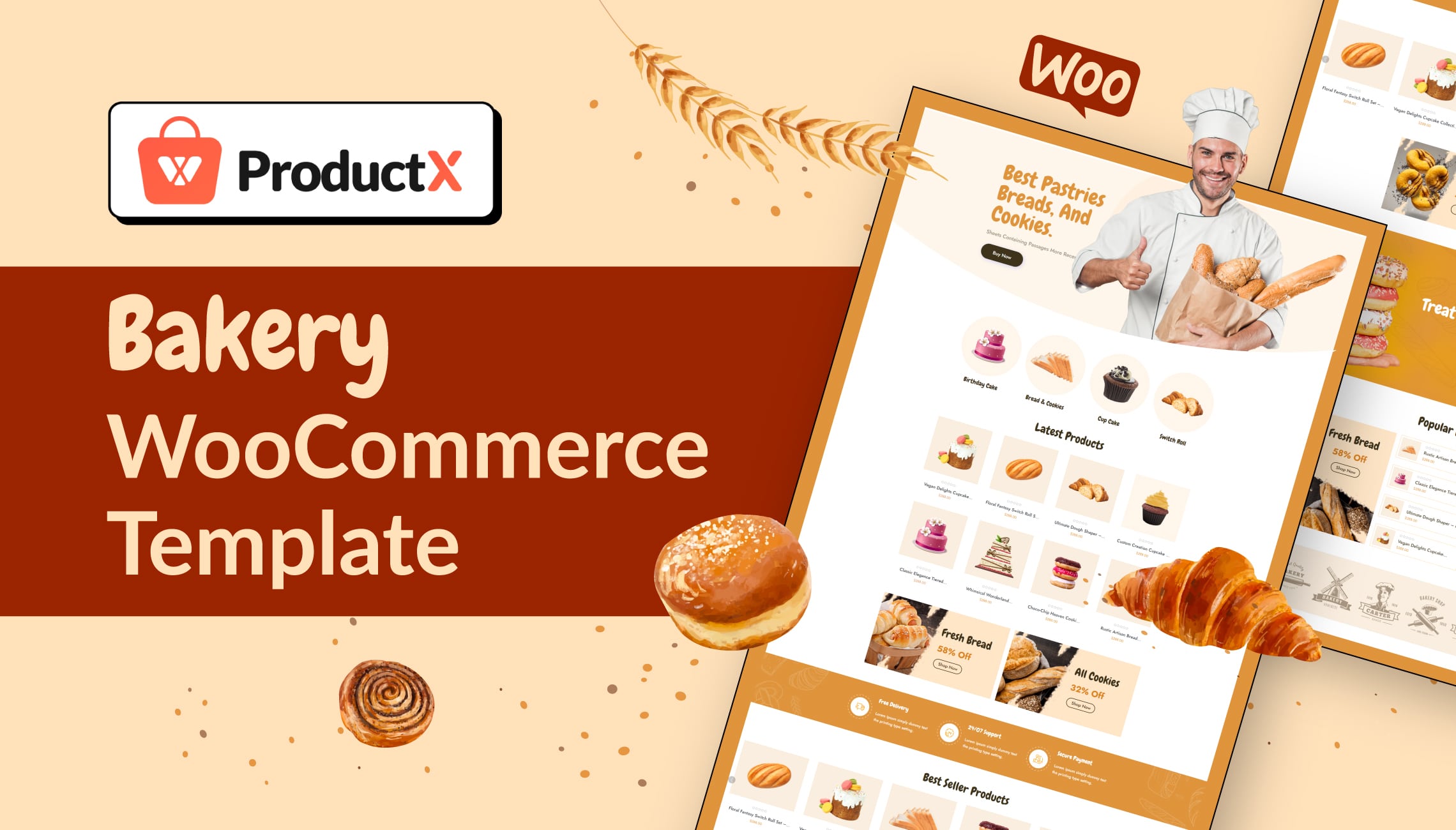 Bakery Template for WooCommerce Stores