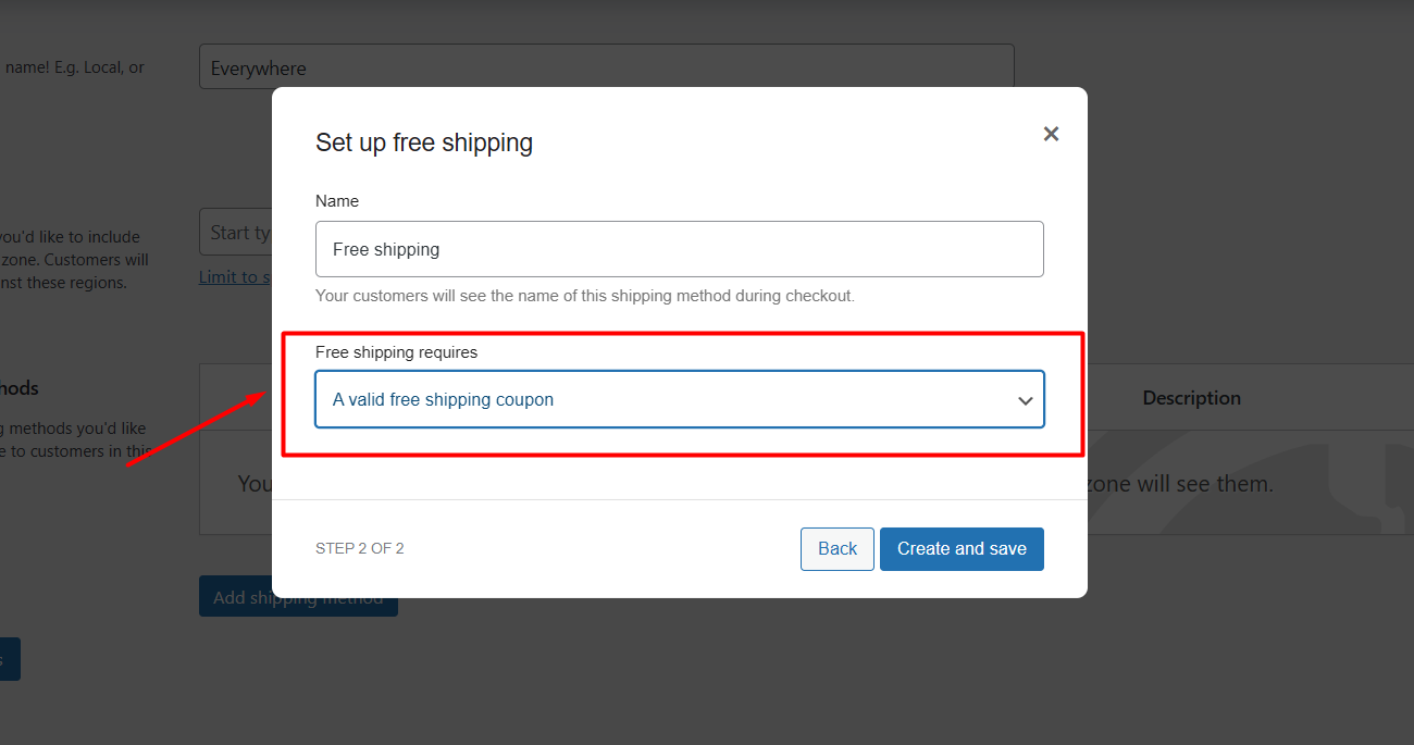 free shipping coupon requirement