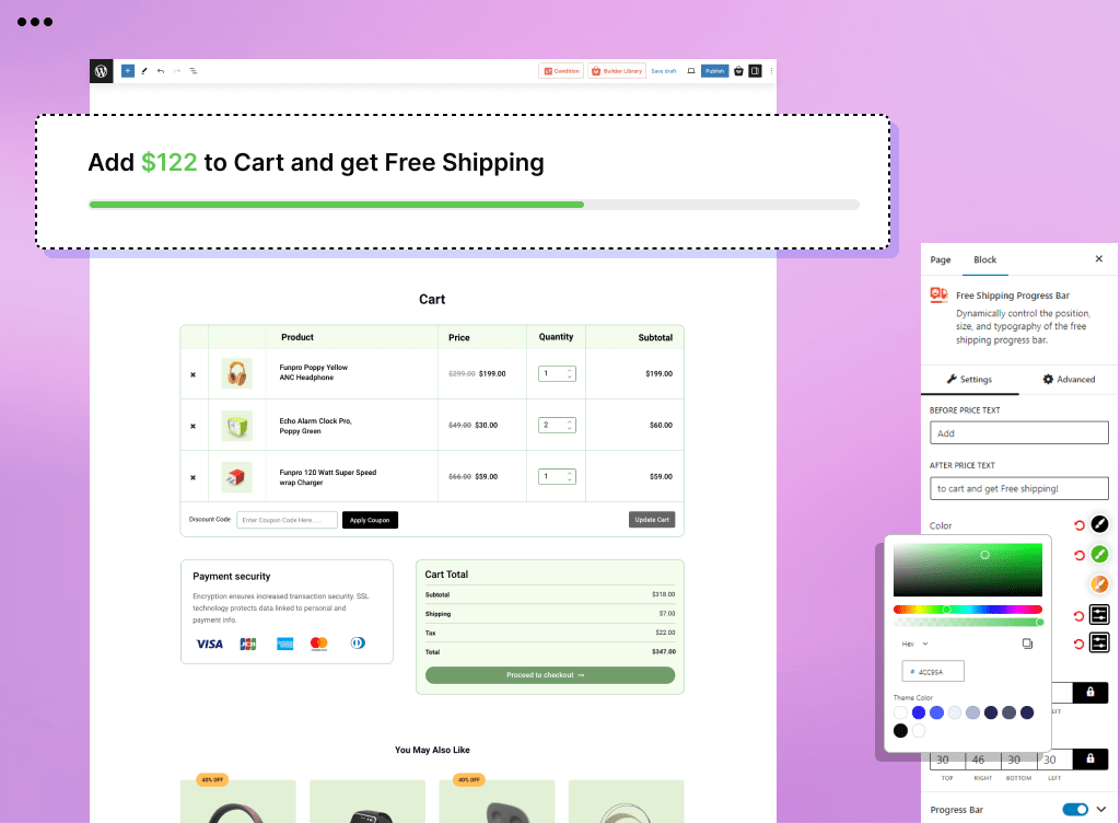 free shipping progress bar