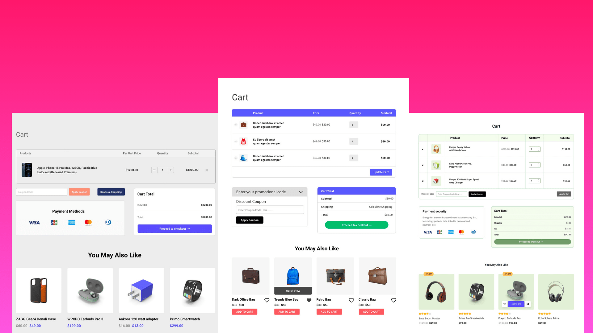 WowStore Cart Page Templates 