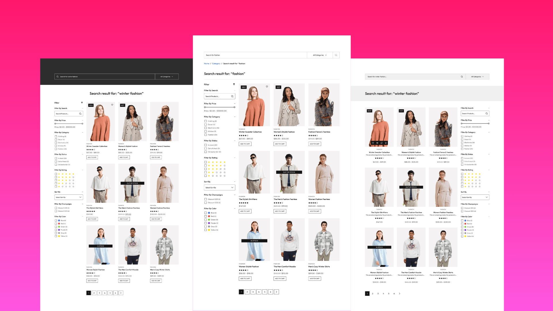 WowStore Product Search Templates