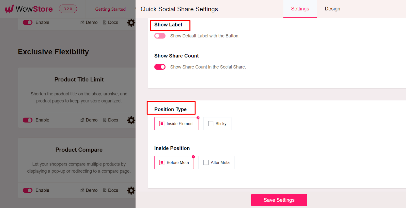 customize social share buttons for woocommerce