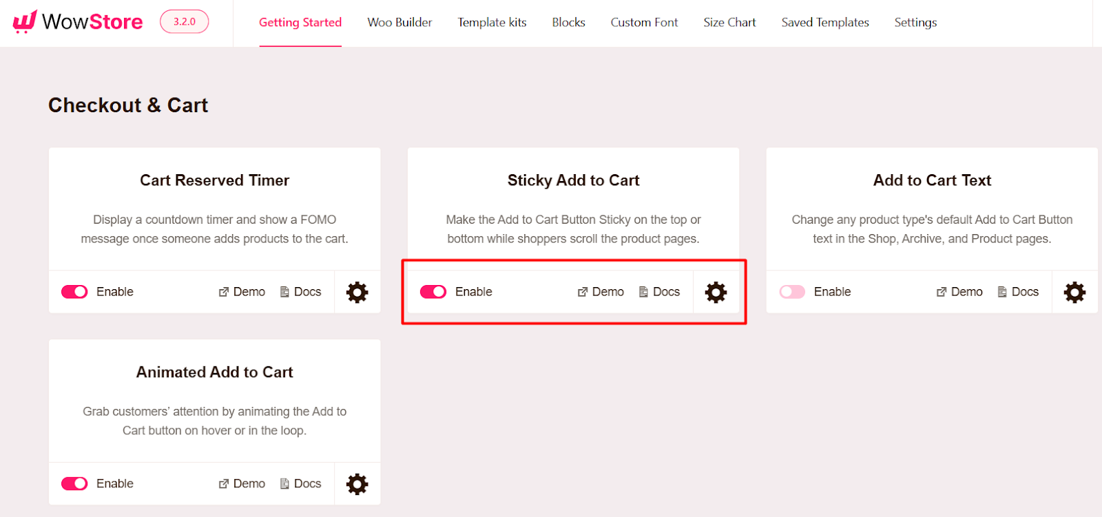 set up sticky add to cart in WooCommerce