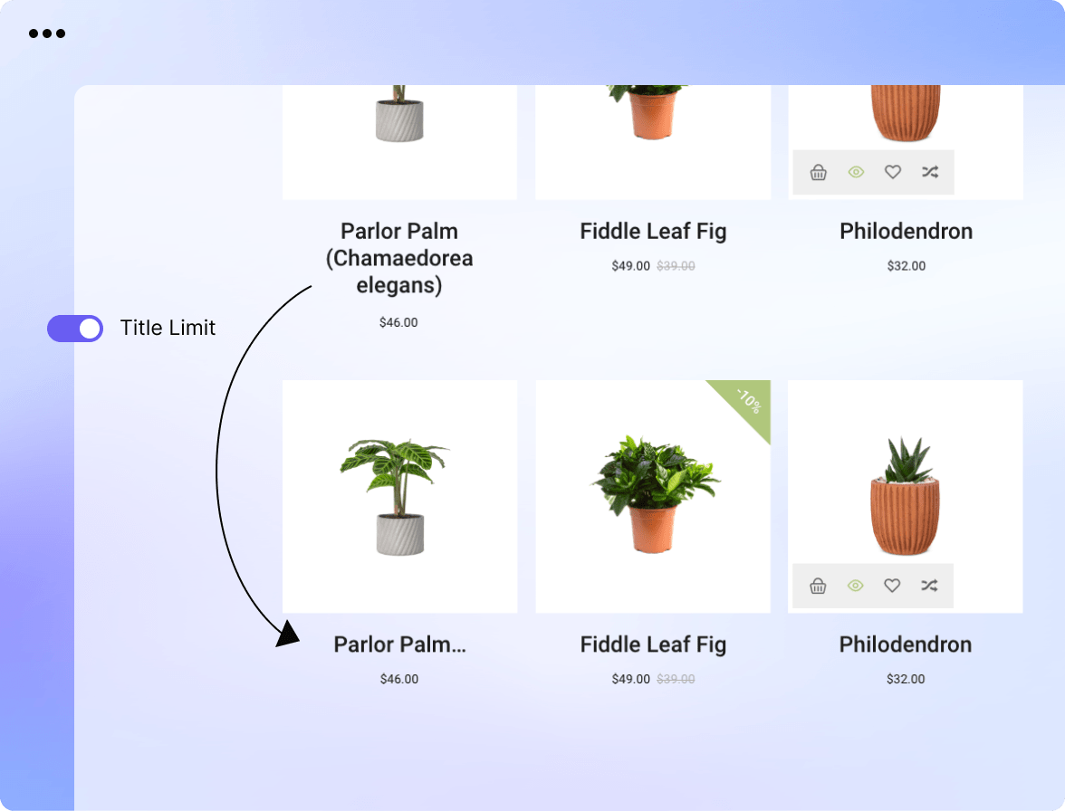Product Title Limit