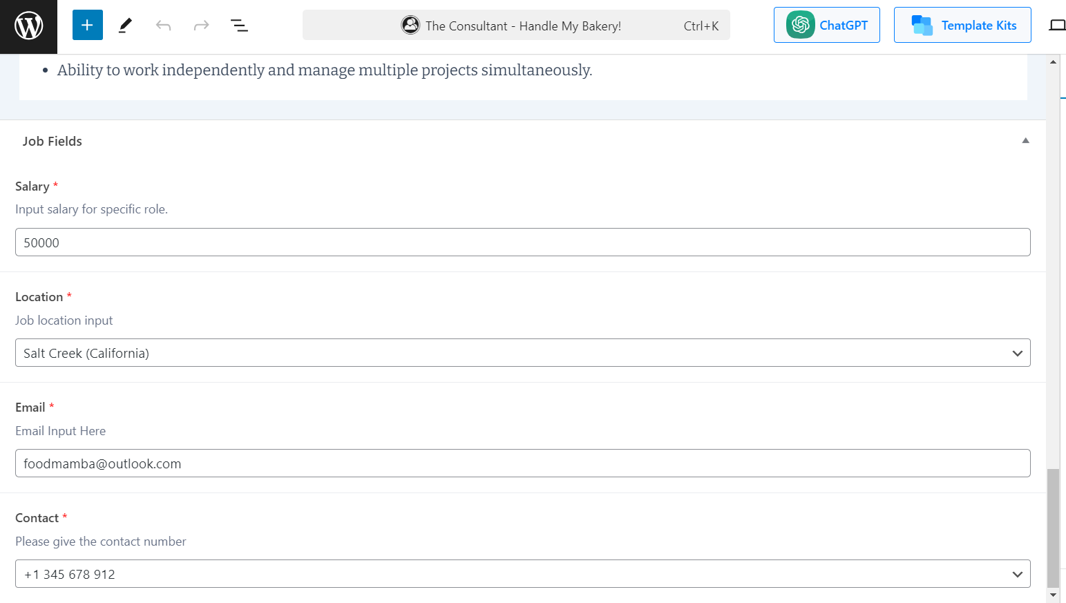 Dynamic Content Fields Created with ACF