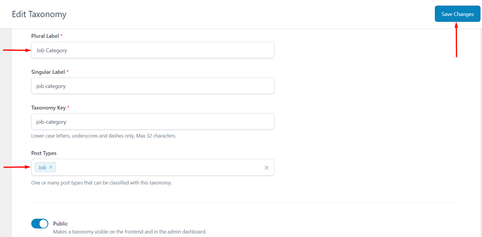 Editing custom post type taxonomies