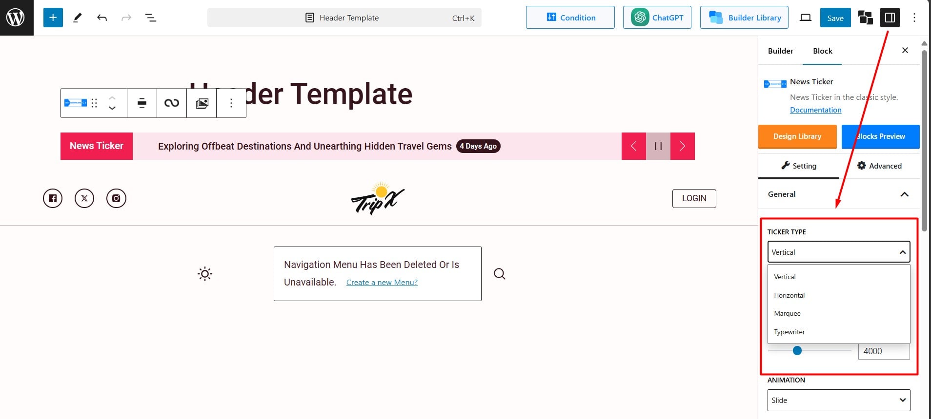 Multiple Ticker Types