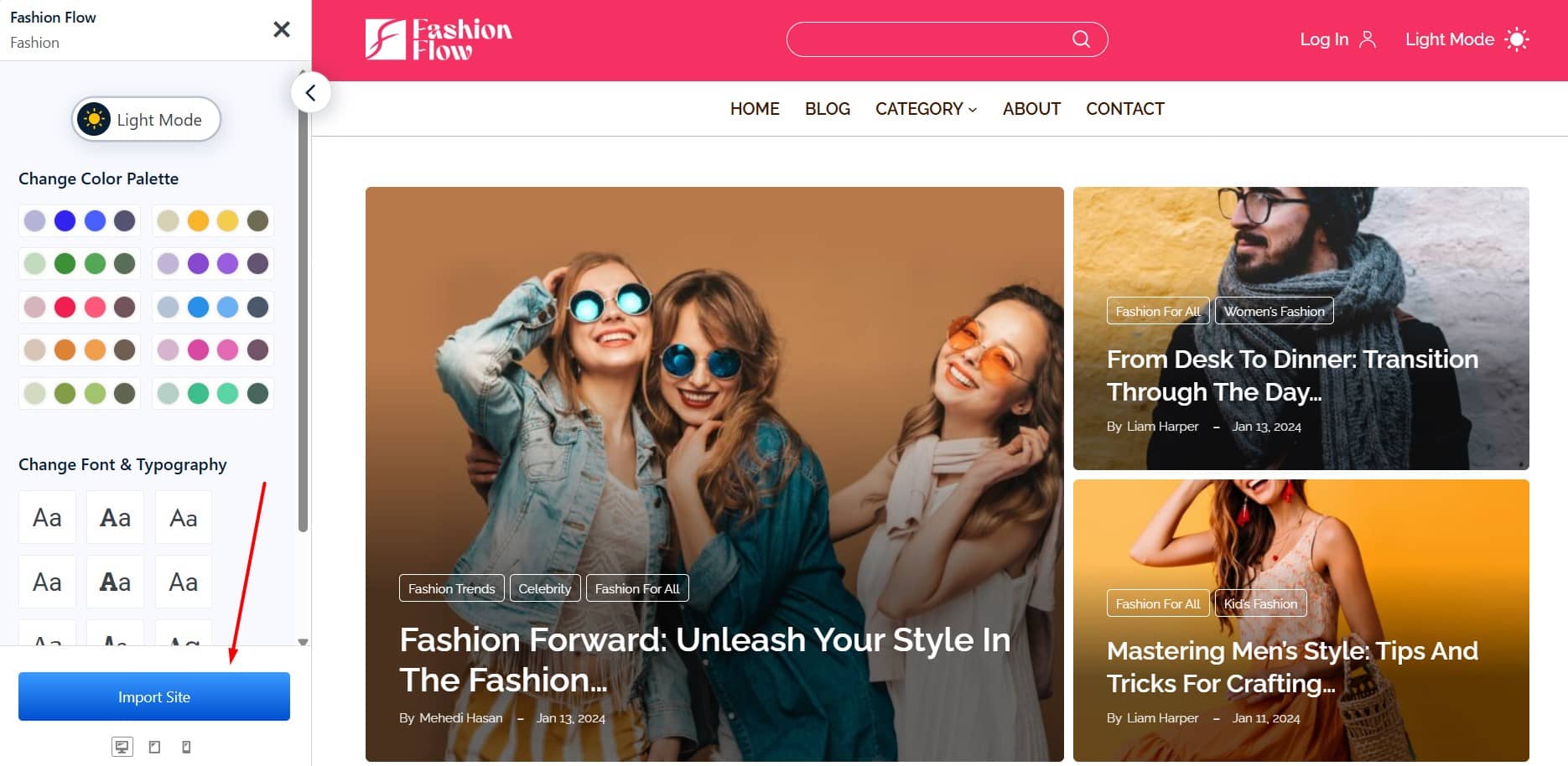 Import The Entire Fashion Blog Site