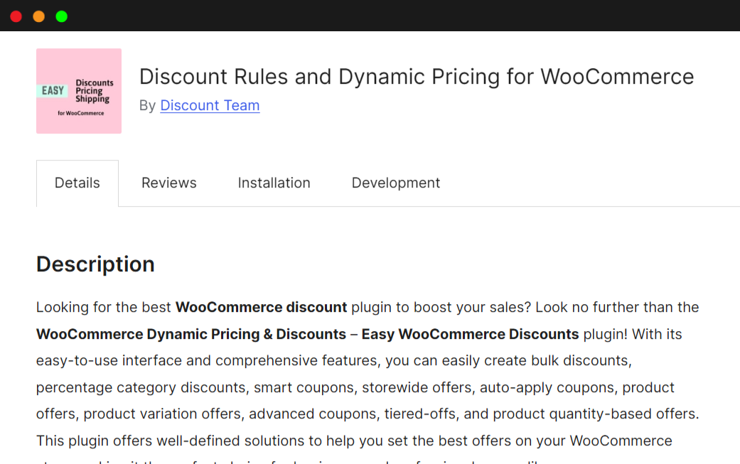 discount rules and dynamic pricing for WooCommerce