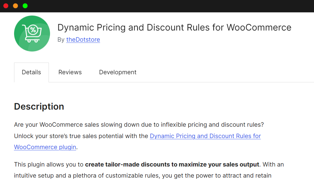 dynamic pricing and discount rules for WooCommerce by theDotstore