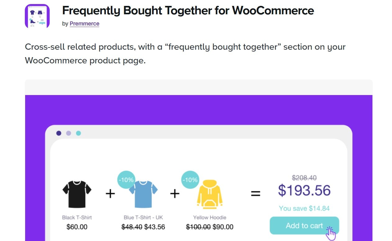 Frequently Bought Together for WooCommerce plugin