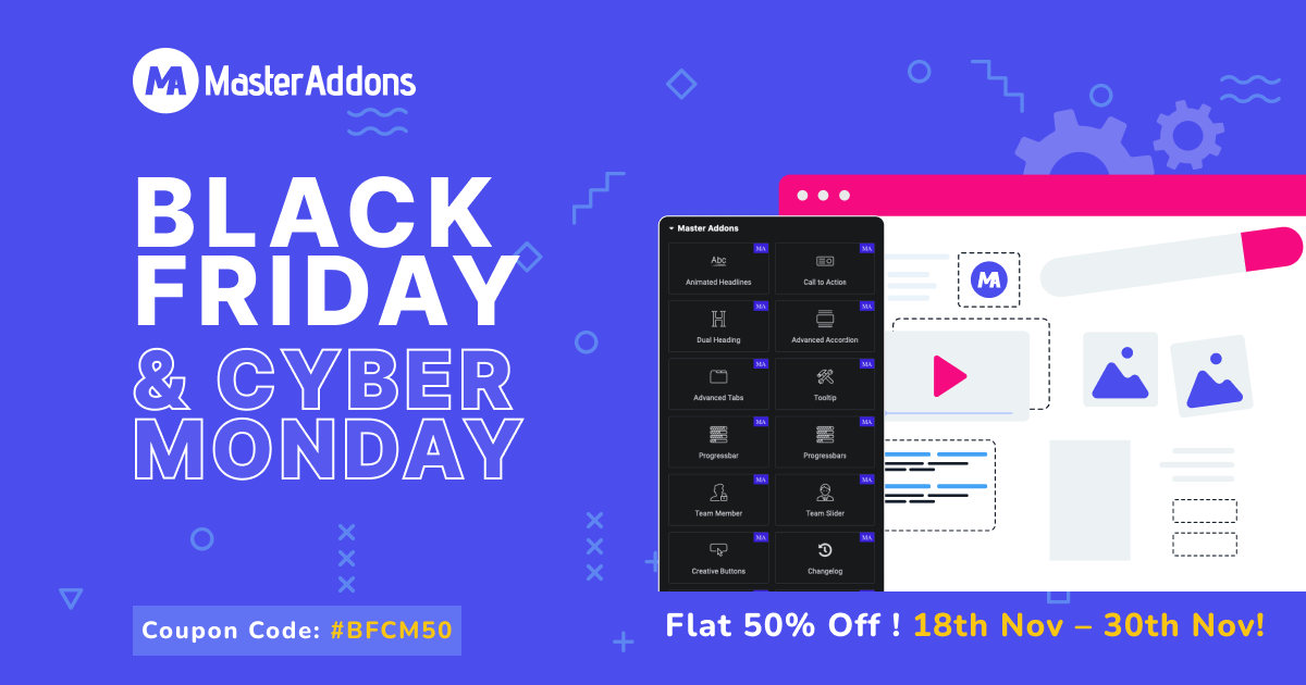 Master Addons black friday