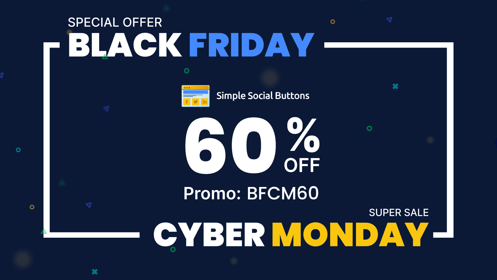 Simple Social Buttons black friday