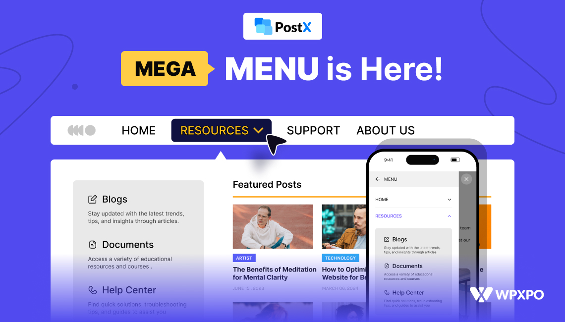 Introducing PostX Mega Menu