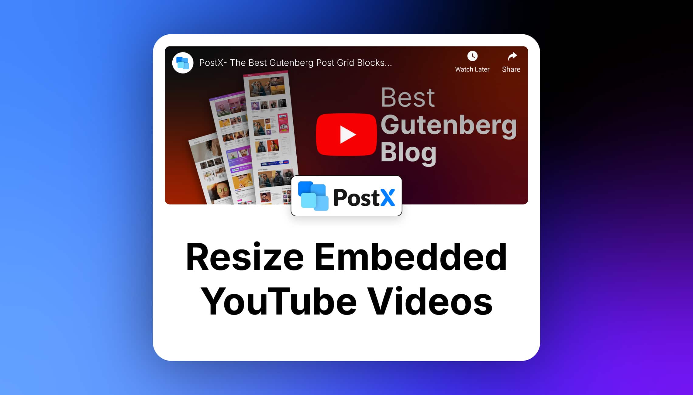 Resize Embedded YouTube Videos